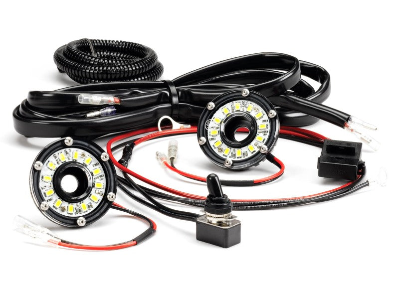 KC HiLiTES Cyclone 2in. LED Universal Under Hood Lighting Kit (Incl. 2 Cyclone Lights/Switch/Wiring) KC HiLiTES Cyclone 2in. LED Universal Under Hood Lighting Kit (Incl. 2 Cyclone Lights/Switch/Wiring)