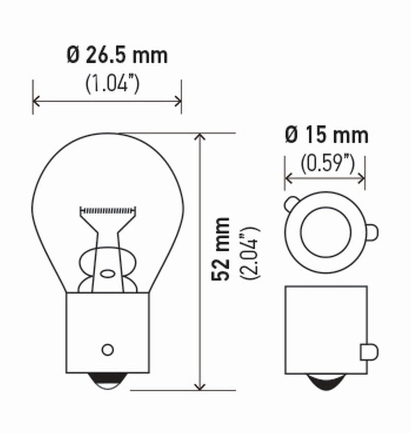 Hella Bulb 7507 12V 21W Bau15S S8 Namber (2) Hella Bulb 7507 12V 21W Bau15S S8 Namber (2)