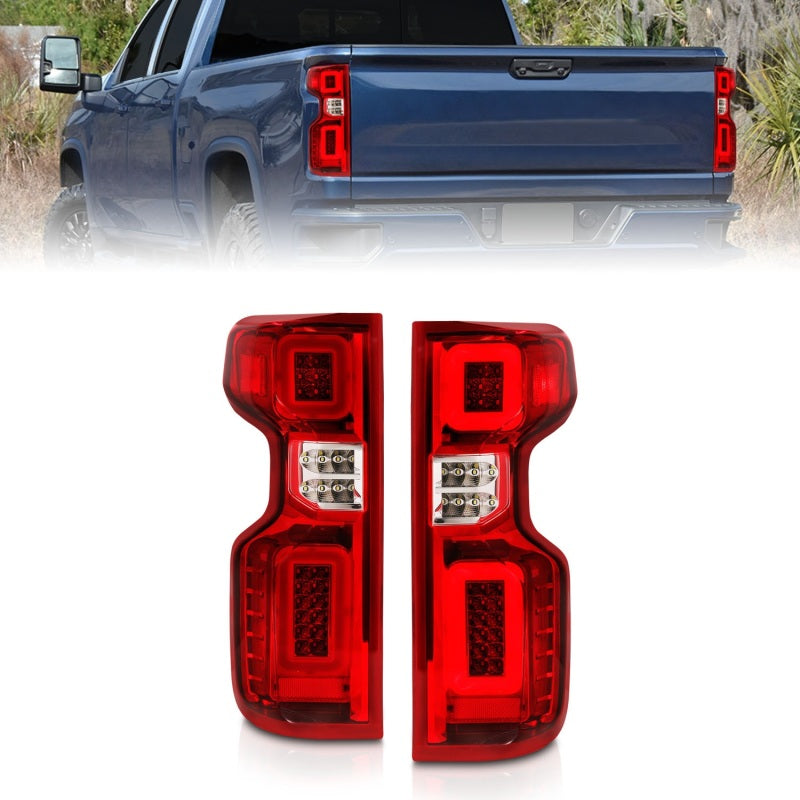 Anzo 19-21 Chevy Silverado Full LED Tailights Chrome Housing Red/Clear Lens G2 (w/C Light Bars) Anzo 19-21 Chevy Silverado Full LED Tailights Chrome Housing Red/Clear Lens G2 (w/C Light Bars)