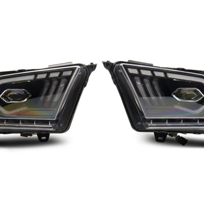 Raxiom 10-12 Ford Mustang w/ Factory Halogen LED Projector Headlights- Blk Housing (Clear Lens)