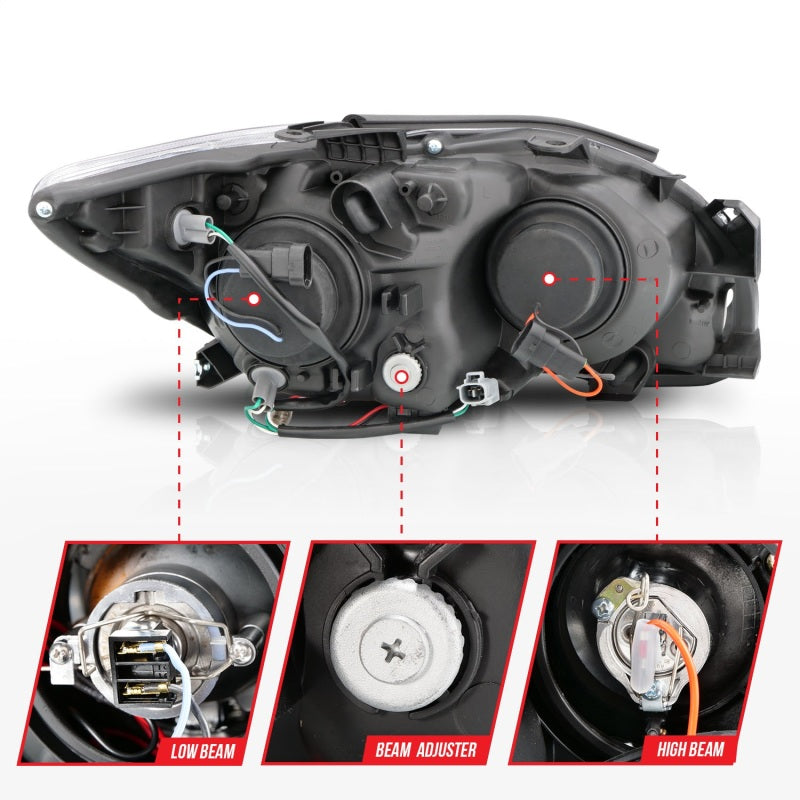 ANZO 2005-2010 Scion Tc Projector Headlights w/ Halo Chrome (CCFL) ANZO 2005-2010 Scion Tc Projector Headlights w/ Halo Chrome (CCFL)