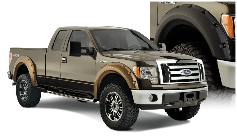 Bushwacker 09-14 Ford F-150 Styleside Max Pocket Style Flares 4pc 67.0/78.8/97.4in Bed - Black Bushwacker 09-14 Ford F-150 Styleside Max Pocket Style Flares 4pc 67.0/78.8/97.4in Bed - Black