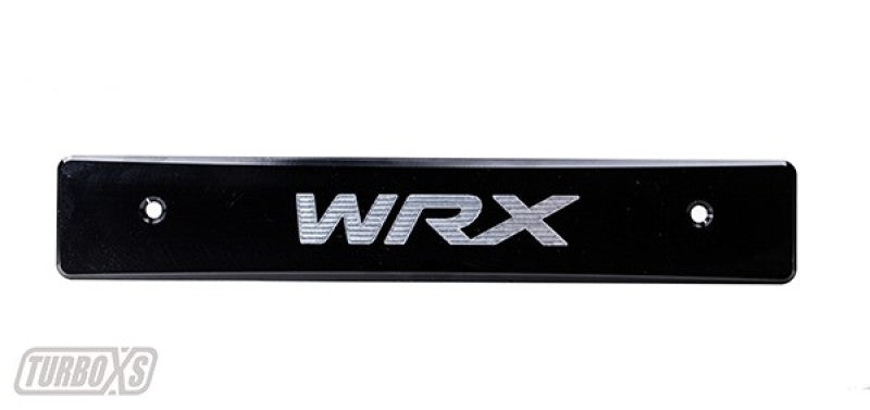 Turbo XS 08-14 Subaru WRX/STi Billet Aluminum License Plate Delete Black Machined WRX Logo Turbo XS 08-14 Subaru WRX/STi Billet Aluminum License Plate Delete Black Machined WRX Logo