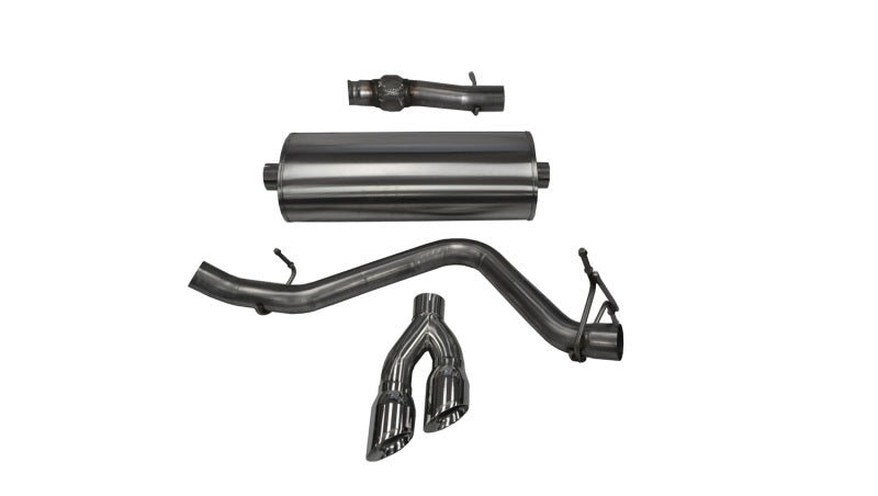 Corsa 14-19 GMC Sierra/Chevy Silv 1500 Reg. Cab/Std. Bed 5.3L V8 Polished  Single Side CB Exhaust Corsa 14-19 GMC Sierra/Chevy Silv 1500 Reg. Cab/Std. Bed 5.3L V8 Polished  Single Side CB Exhaust