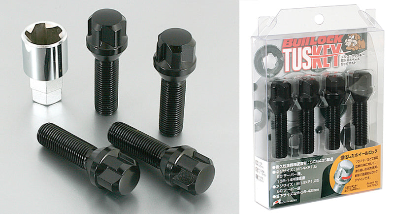 Project Kics Bull Lock Tuskey Bolt 14X1.50 13R Ball/35mm Black Project Kics Bull Lock Tuskey Bolt 14X1.50 13R Ball/35mm Black