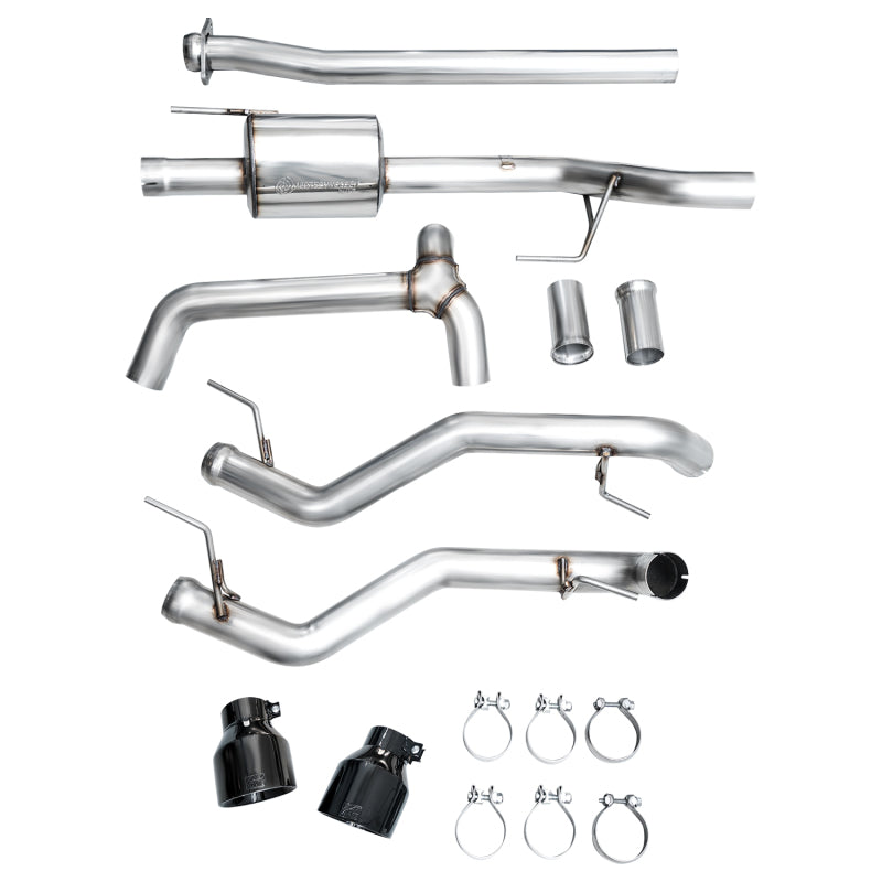 AWE Tuning 2021+ Ford F-150 Tremor (w/ Bumper Cutouts) 0FG Non-Resonated Catback -Diamond Black Tips AWE Tuning 2021+ Ford F-150 Tremor (w/ Bumper Cutouts) 0FG Non-Resonated Catback -Diamond Black Tips