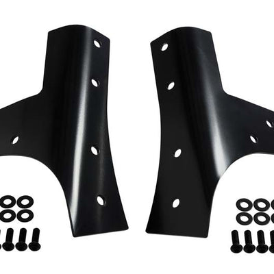 Kentrol 07-18 Jeep Wrangler JK Windshield Supports Pair - Powdercoat Black