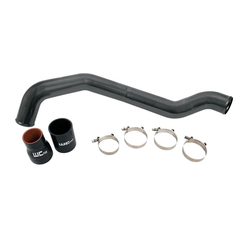 Wehrli 04.5-10 Chevrolet 6.6L LLY/LBZ/LMM Duramax Driver Side 3in Intercooler Pipe - Cat Yellow Wehrli 04.5-10 Chevrolet 6.6L LLY/LBZ/LMM Duramax Driver Side 3in Intercooler Pipe - Cat Yellow