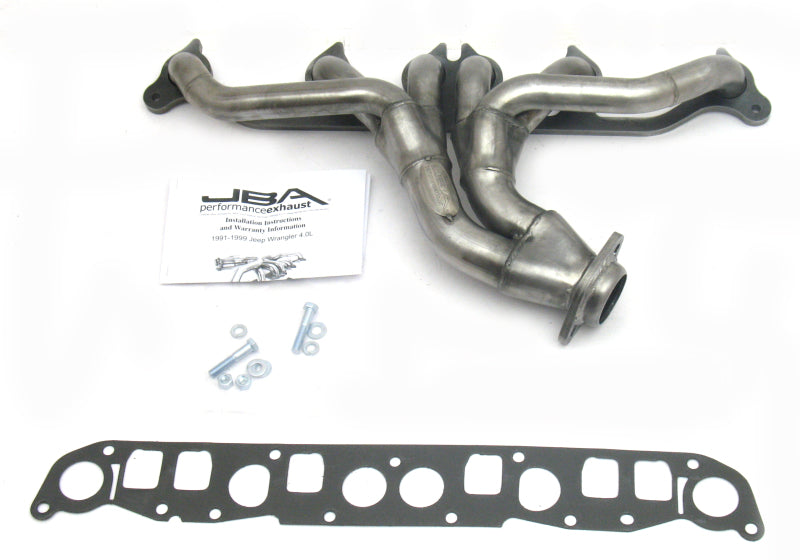 JBA 91-99 Jeep 4.0L 1-1/2in Primary Raw 409SS Cat4Ward Header JBA 91-99 Jeep 4.0L 1-1/2in Primary Raw 409SS Cat4Ward Header