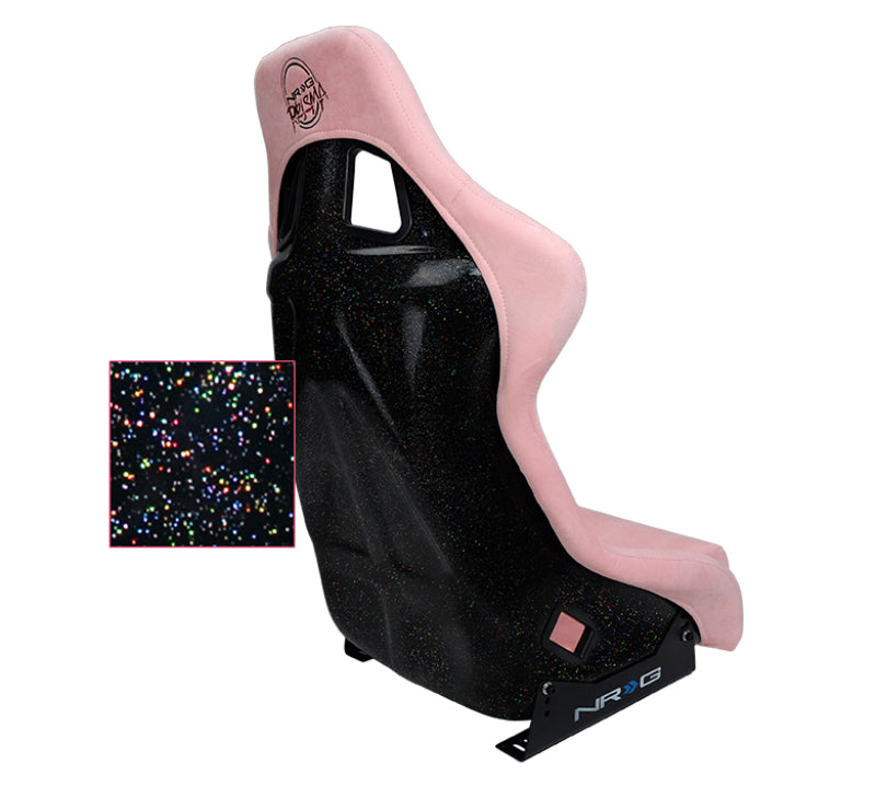 NRG FRP Bucket Seat PRISMA Edition W/ pearlized Back Pink Alcantara - Large NRG FRP Bucket Seat PRISMA Edition W/ pearlized Back Pink Alcantara - Large