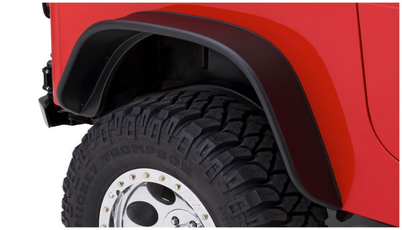 Bushwacker 87-95 Jeep Wrangler Flat Style Flares 4pc Excludes Renegade - Black Bushwacker 87-95 Jeep Wrangler Flat Style Flares 4pc Excludes Renegade - Black