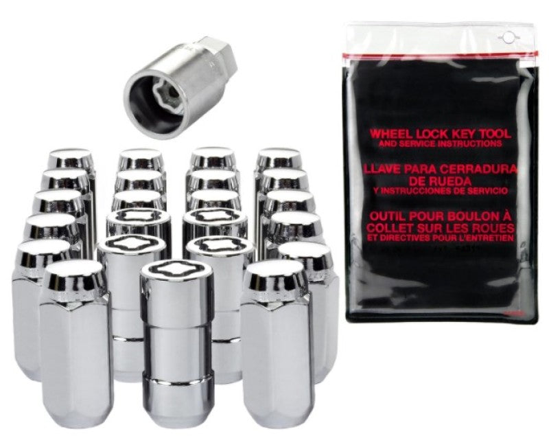McGard SplineDrive Tuner 23-PC Jeep JL Install Kit w/Locks & Tool (Cone) M14X1.5 / 22m Hex - Chrome McGard SplineDrive Tuner 23-PC Jeep JL Install Kit w/Locks & Tool (Cone) M14X1.5 / 22m Hex - Chrome