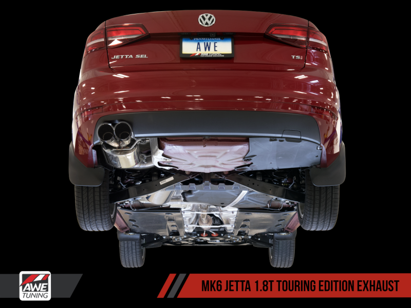 AWE Tuning Mk6 GLI 2.0T - Mk6 Jetta 1.8T Touring Edition Exhaust - Diamond Black Tips AWE Tuning Mk6 GLI 2.0T - Mk6 Jetta 1.8T Touring Edition Exhaust - Diamond Black Tips