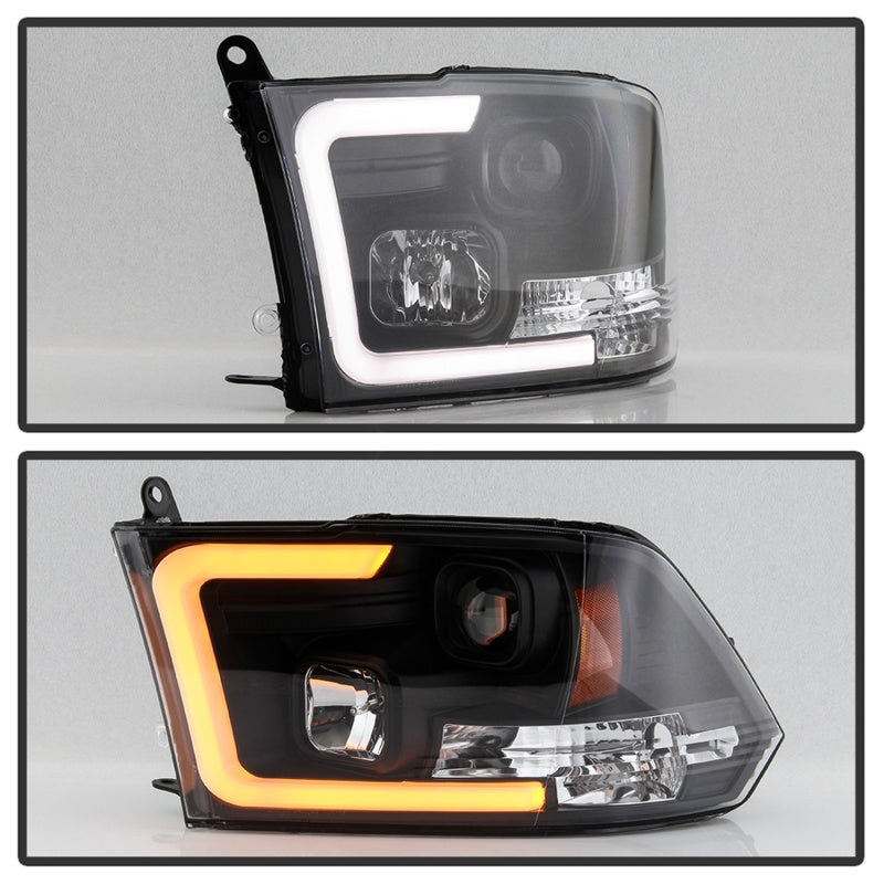Spyder 09-16 Dodge Ram 1500 Ver 2 Proj Headlight - Light Bar Turn Signal - Blk - PRO-YD-DR09V2-SB-BK Spyder 09-16 Dodge Ram 1500 Ver 2 Proj Headlight - Light Bar Turn Signal - Blk - PRO-YD-DR09V2-SB-BK