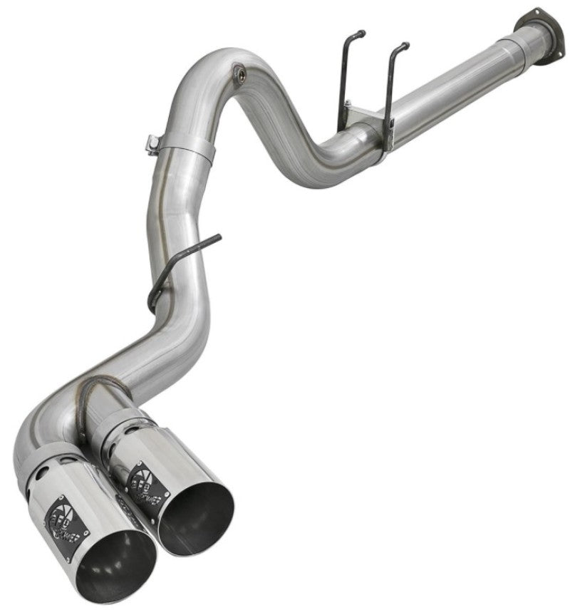 aFe Power 15-16 Ford F250/F350 6.7L Diesel Rebel XD 4in 409 SS DPF-Back Exhaust System - Pol Tips aFe Power 15-16 Ford F250/F350 6.7L Diesel Rebel XD 4in 409 SS DPF-Back Exhaust System - Pol Tips