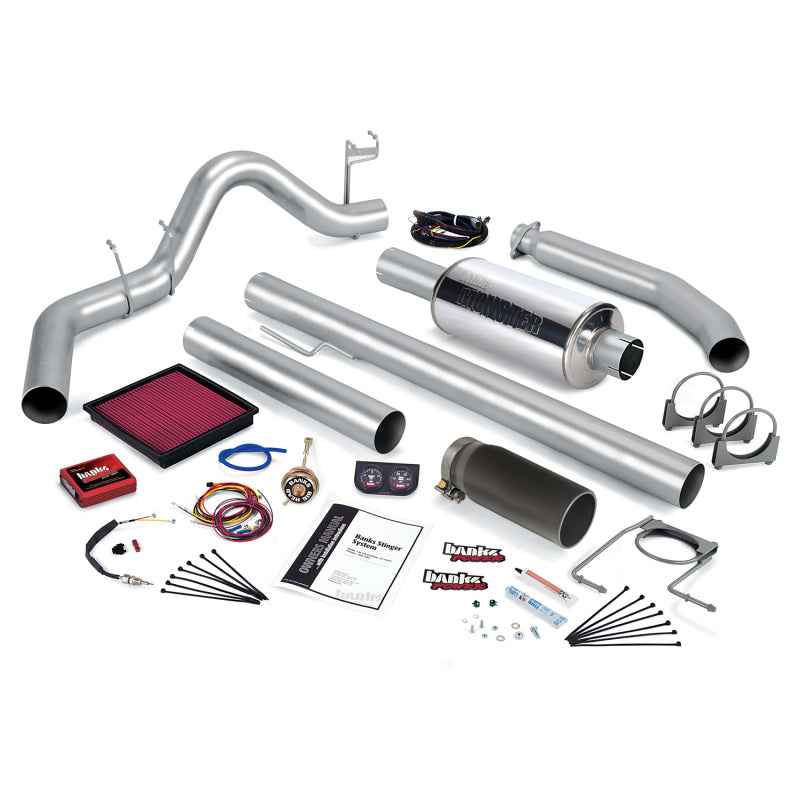 Banks Power 99-00 Dodge 5.9L Ext Cab Stinger System - SS Single Exhaust w/ Chrome Tip Banks Power 99-00 Dodge 5.9L Ext Cab Stinger System - SS Single Exhaust w/ Chrome Tip