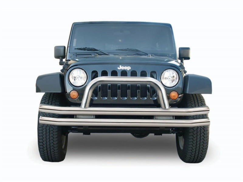 Rampage 1976-1983 Jeep CJ5 Double Tube Bumper Front - Stainless Rampage 1976-1983 Jeep CJ5 Double Tube Bumper Front - Stainless