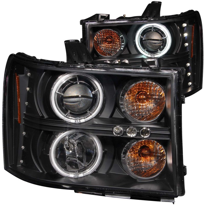 ANZO 2007-2013 Gmc Sierra 1500 Projector Headlights w/ Halo Black ANZO 2007-2013 Gmc Sierra 1500 Projector Headlights w/ Halo Black