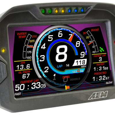 AEM CD-7 Non Logging GPS Enabled Race Dash Carbon Fiber Digital Display w/o VDM (CAN Input Only)