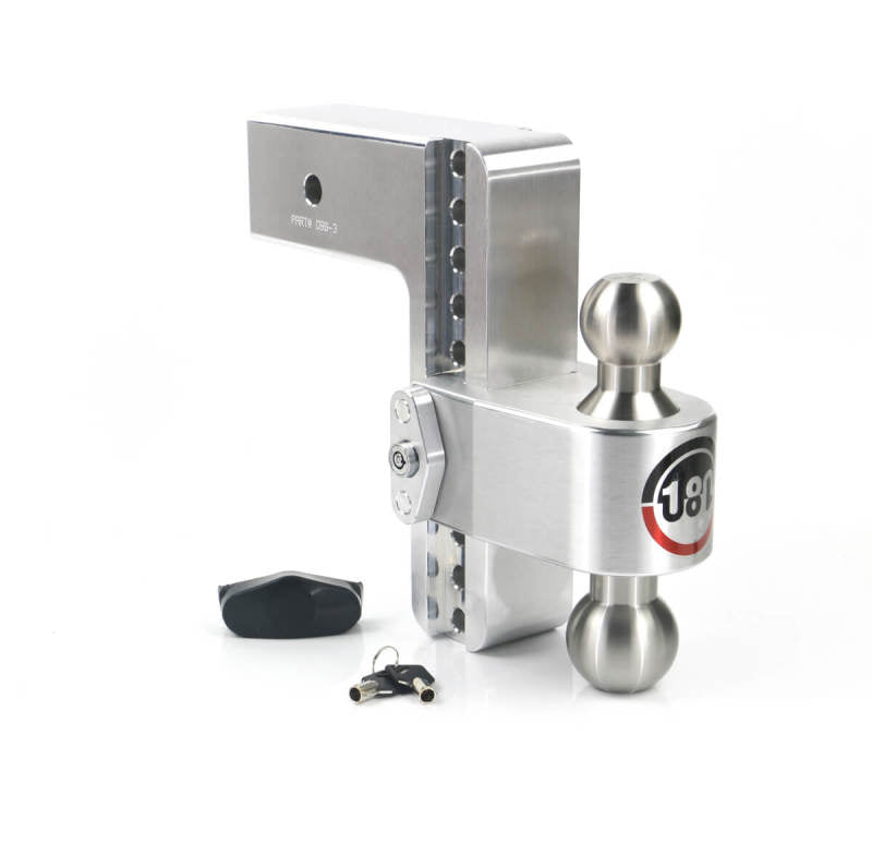 Weigh Safe 180 Hitch 8in Drop Hitch & 3in Shank (10K/21K GTWR) - Aluminum Weigh Safe 180 Hitch 8in Drop Hitch & 3in Shank (10K/21K GTWR) - Aluminum