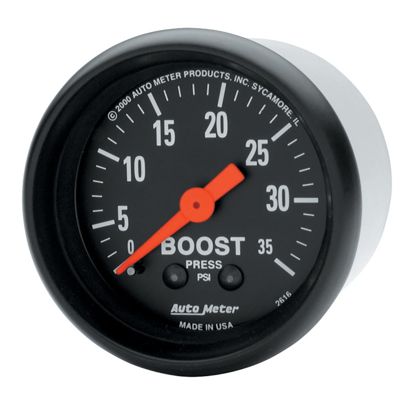 Autometer Z Series 52mm 0-35 PSI Mechanical Boost Gauge Autometer Z Series 52mm 0-35 PSI Mechanical Boost Gauge