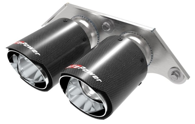 aFe Power Mach Force Xp 4in 304 SS Bolt-On Exhaust Tips Carbon Fiber 14-19 Porsche 911 GT3 3.8L/4.0L aFe Power Mach Force Xp 4in 304 SS Bolt-On Exhaust Tips Carbon Fiber 14-19 Porsche 911 GT3 3.8L/4.0L