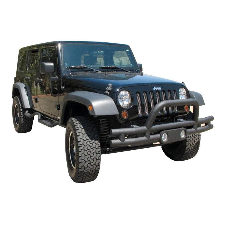 Rampage 2007-2018 Jeep Wrangler(JK) Double Tube Bumper Front - Black Rampage 2007-2018 Jeep Wrangler(JK) Double Tube Bumper Front - Black