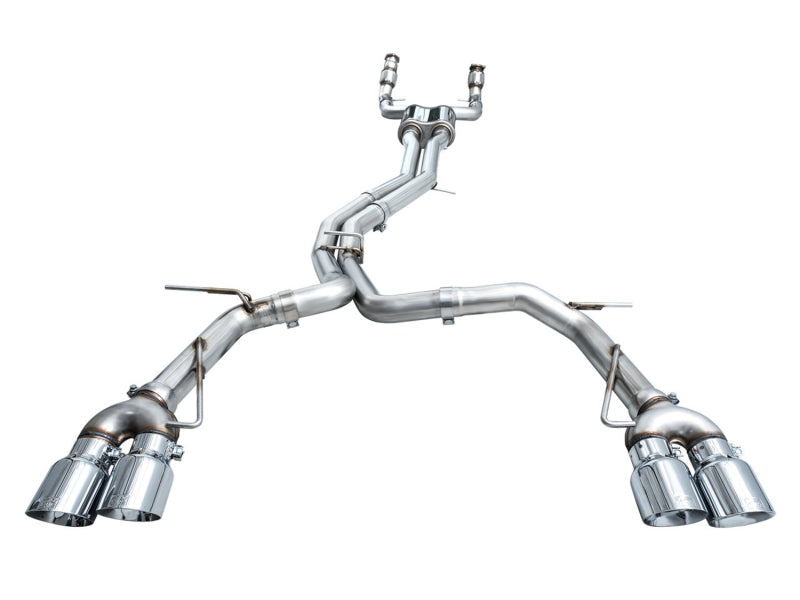 AWE Tuning 19-23 Audi C8 S6/S7 2.9T V6 AWD Track Edition Exhaust - Chrome Silver Tips AWE Tuning 19-23 Audi C8 S6/S7 2.9T V6 AWD Track Edition Exhaust - Chrome Silver Tips