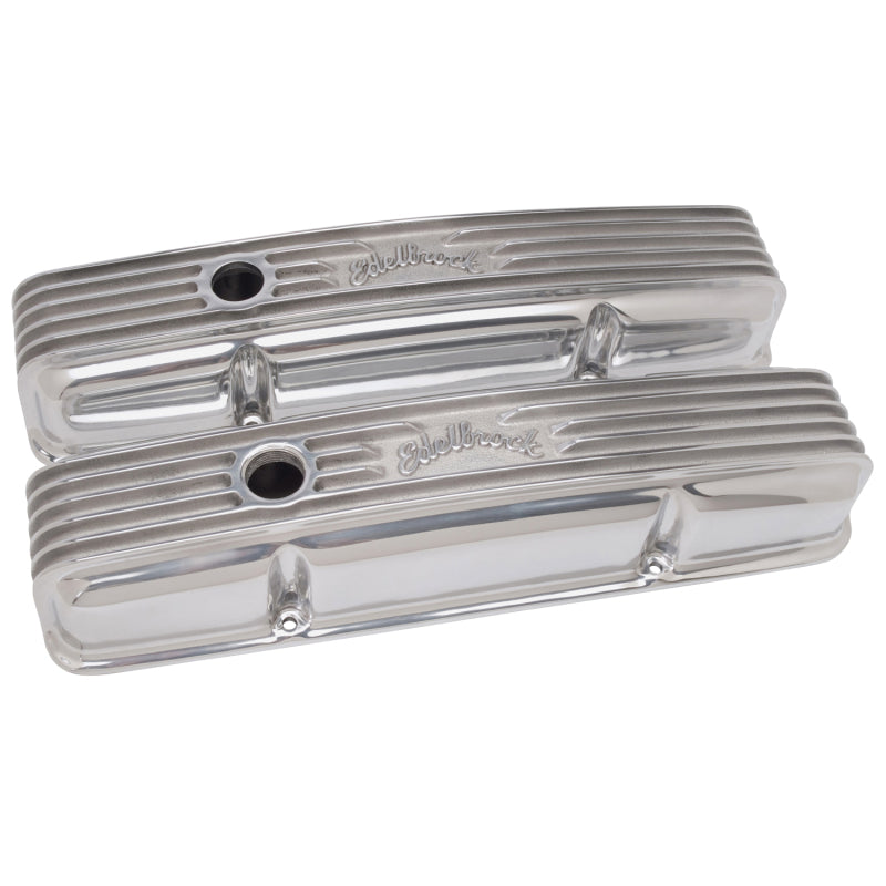 Edelbrock Valve Cover Classic Series Chevrolet 1959-1986 262-400 CI V8 Polshed Edelbrock Valve Cover Classic Series Chevrolet 1959-1986 262-400 CI V8 Polshed