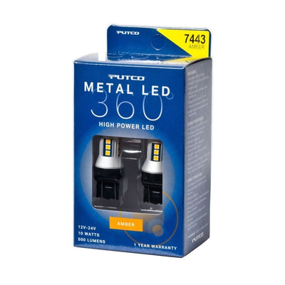 Putco 7443 - Amber Metal 360 LED