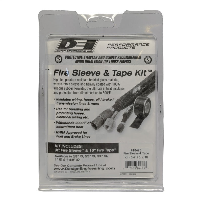 DEI Fire Sleeve and Tape Kit 3/4in I.D. x 3ft DEI Fire Sleeve and Tape Kit 3/4in I.D. x 3ft