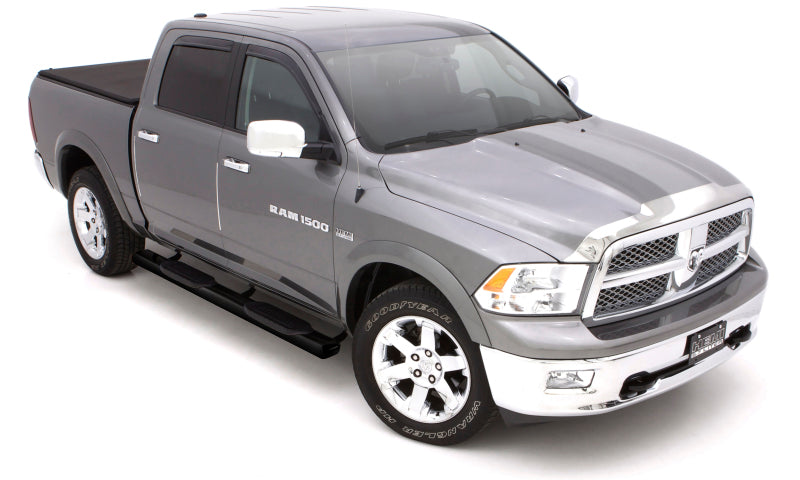 Lund 07-17 Chevy Silverado 1500 Crew Cab 6in. Oval Straight Black Nerf Bars - Black Lund 07-17 Chevy Silverado 1500 Crew Cab 6in. Oval Straight Black Nerf Bars - Black