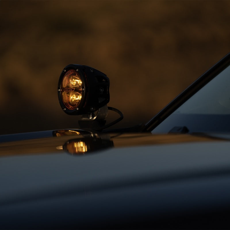 Rigid Industries 360-Series 4in Fog w/ Amber PRO Lens - White (Pair) Rigid Industries 360-Series 4in Fog w/ Amber PRO Lens - White (Pair)