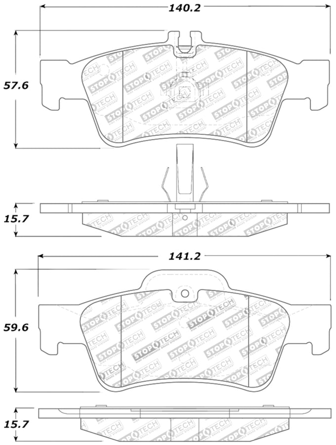 StopTech Street Touring Mercedes Benz Rear Brake Pads StopTech Street Touring Mercedes Benz Rear Brake Pads