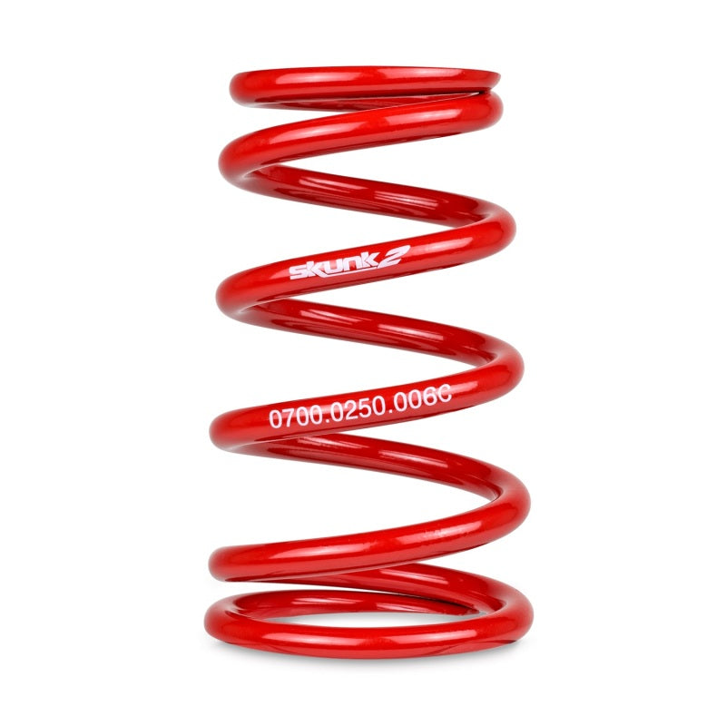 Skunk2 Universal Race Spring (Cone Taper) - 7 in.L - 2.5 in.ID - 6kg/mm (0700.250.006C) Skunk2 Universal Race Spring (Cone Taper) - 7 in.L - 2.5 in.ID - 6kg/mm (0700.250.006C)