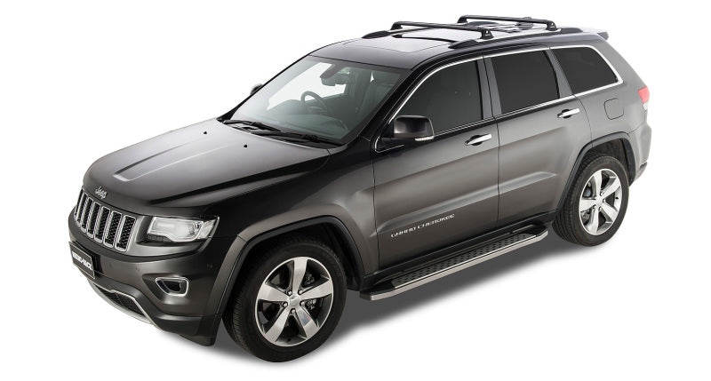 Rhino-Rack 11-21 Grand Cherokee WK2 4 Door SUV w/Metal Roof Rails Vortex RVP 2 Bar Roof Rack - Black Rhino-Rack 11-21 Grand Cherokee WK2 4 Door SUV w/Metal Roof Rails Vortex RVP 2 Bar Roof Rack - Black