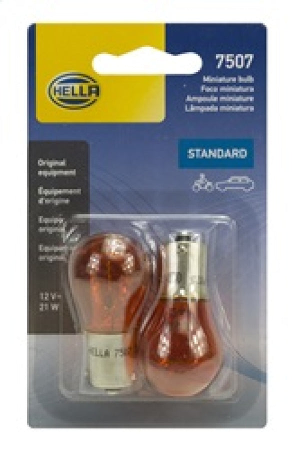 Hella Bulb 7507 12V 21W Bau15S S8 Namber (2) Hella Bulb 7507 12V 21W Bau15S S8 Namber (2)