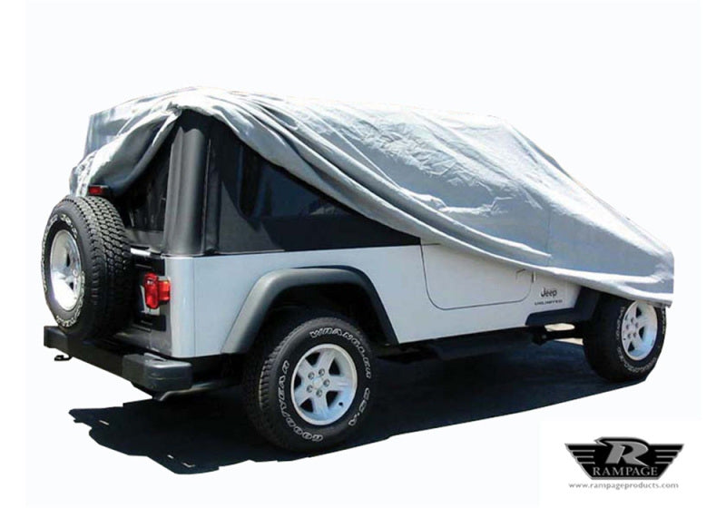 Rampage 2004-2006 Jeep Wrangler(TJ) LJ Unlimited Car Cover - Grey Rampage 2004-2006 Jeep Wrangler(TJ) LJ Unlimited Car Cover - Grey