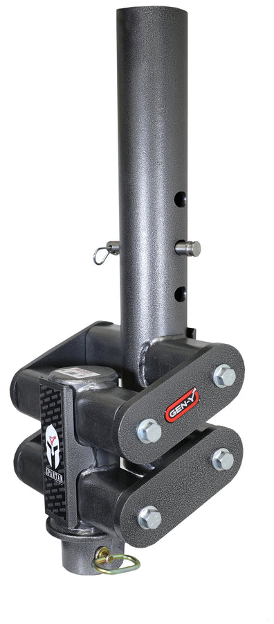 Gen-Y Spartan Torsion-Flex 5in Offset 4in RD Tube Gooseneck 2-5/16in Coupler Standard Height Gen-Y Spartan Torsion-Flex 5in Offset 4in RD Tube Gooseneck 2-5/16in Coupler Standard Height