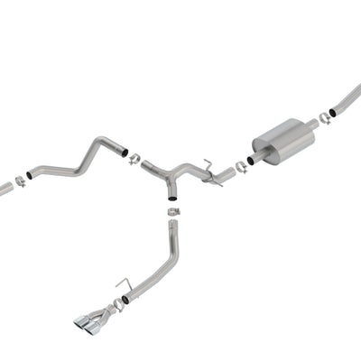 Borla 2019 Chevy Silverado 1500 5.3L V8 CC SB 147.4in WB S-Type Cat-Back w/ Quad Square Tips