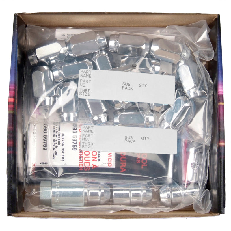 McGard 5 Lug Hex Install Kit w/Locks (Cone Seat Nut) 1/2-20 / 13/16 Hex / 1.5in. Length - Chrome McGard 5 Lug Hex Install Kit w/Locks (Cone Seat Nut) 1/2-20 / 13/16 Hex / 1.5in. Length - Chrome