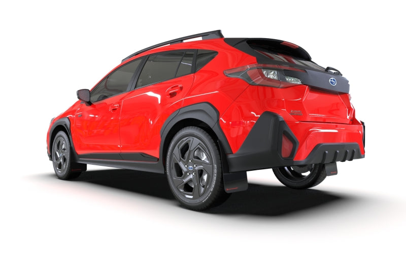 Rally Armor 24-25 Subaru Crosstrek Black UR Mud Flap White Logo Rally Armor 24-25 Subaru Crosstrek Black UR Mud Flap White Logo