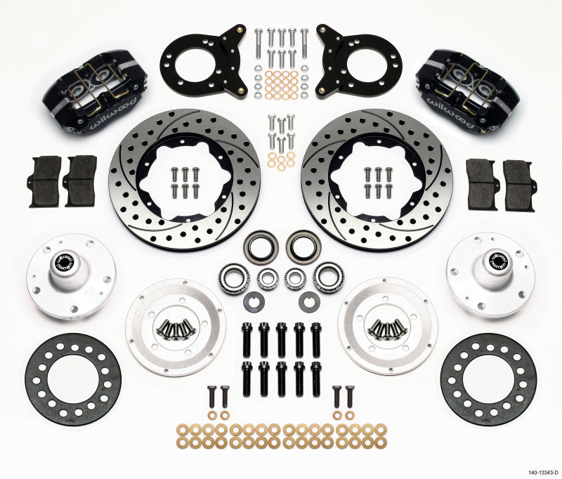 Wilwood Dynapro Dust-Boot Front Kit 11.00in Drilled 1965-1969 Mustang Disc & Drum Spindle Wilwood Dynapro Dust-Boot Front Kit 11.00in Drilled 1965-1969 Mustang Disc & Drum Spindle