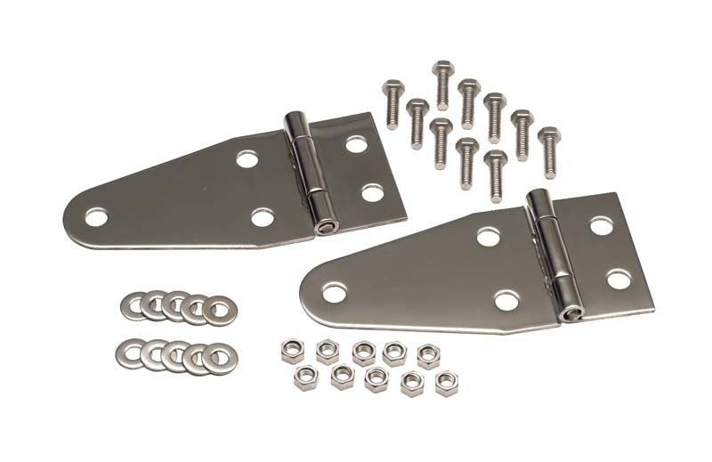 Kentrol 55-95 Jeep CJ/Wrangler YJ Hood Hinge Pair - Polished Silver Kentrol 55-95 Jeep CJ/Wrangler YJ Hood Hinge Pair - Polished Silver