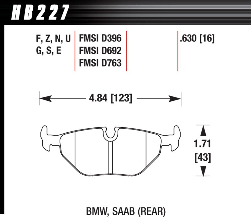 Hawk 92-95 BMW 325iS / 96-02 BMW M3 DTC-70 Race Rear Brake Pads Hawk 92-95 BMW 325iS / 96-02 BMW M3 DTC-70 Race Rear Brake Pads