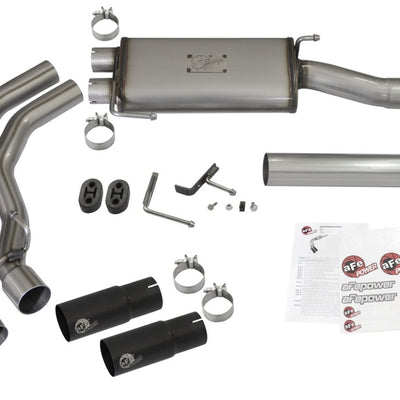 aFe Rebel Exhausts Cat-Back SS Ford F-150 04-08 V8 4.6/5.4L w/ Black Tips