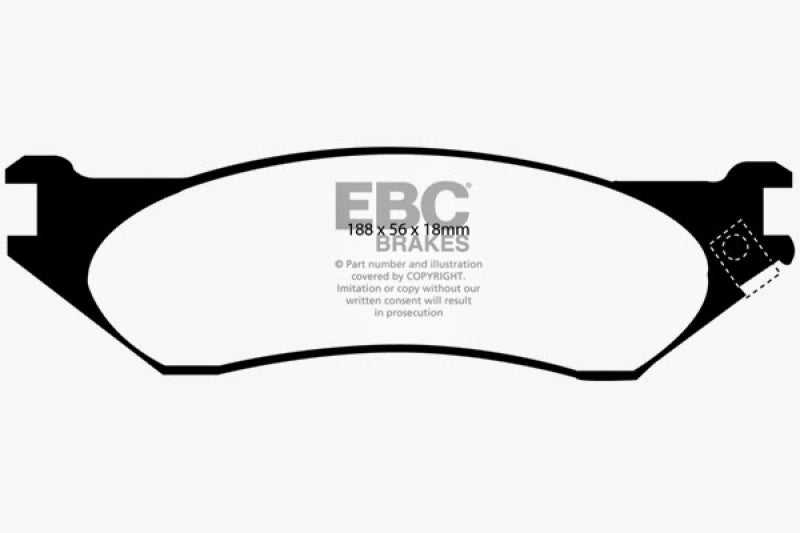 EBC 04-06 Dodge Durango 3.7 Yellowstuff Front Brake Pads EBC 04-06 Dodge Durango 3.7 Yellowstuff Front Brake Pads