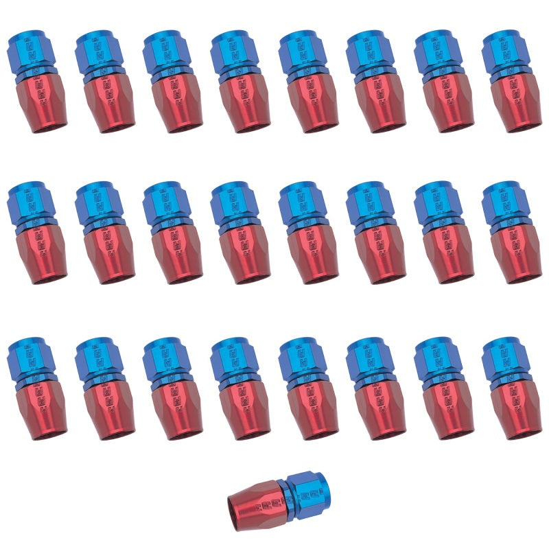 Russell Performance -6 AN Red/Blue Straight Full Flow Hose End (25 pcs.) Russell Performance -6 AN Red/Blue Straight Full Flow Hose End (25 pcs.)