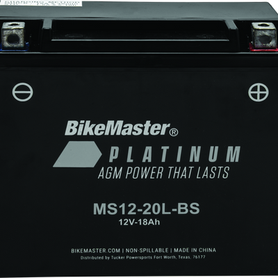 BikeMaster AGM Battery - MS12-20L-BS