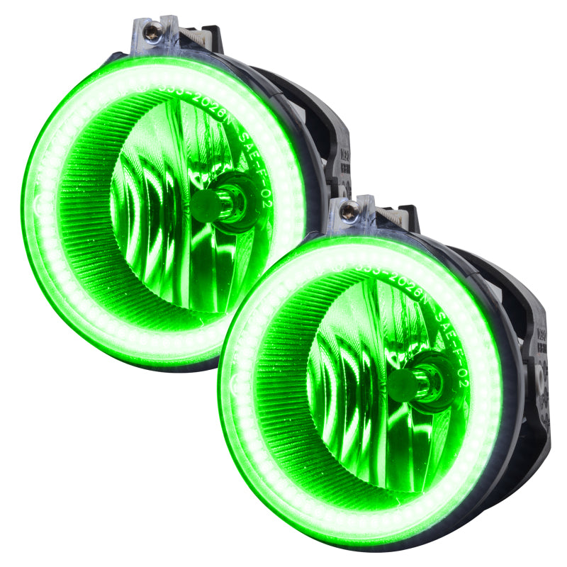 Oracle 05-14 Dodge Charger LED Waterproof Fog Halo Kit - Green